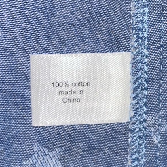 Blue Button Down Shirt with Stars - Picture 15 of 15